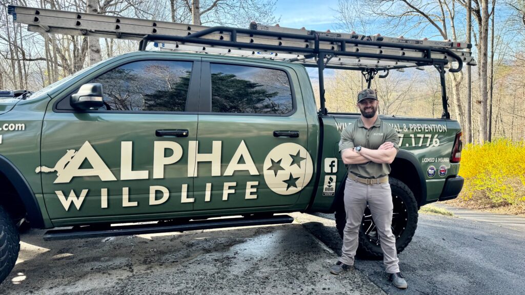 alpha wildlife technician by truck alpha wildlife technician by the truck