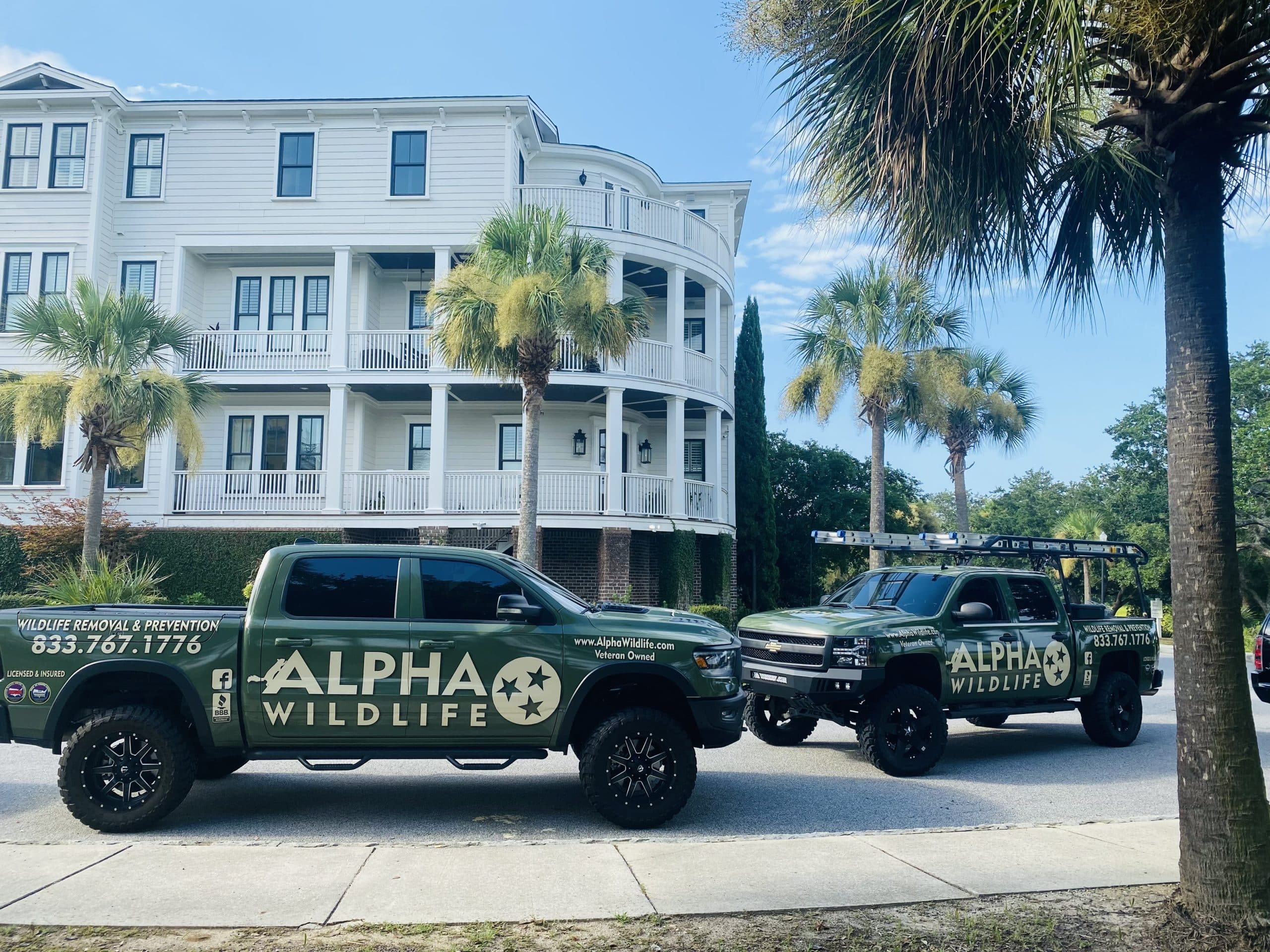 Alpha Wildlife Removal Charleston SC Trucks