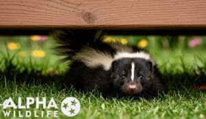 Skunk under deck