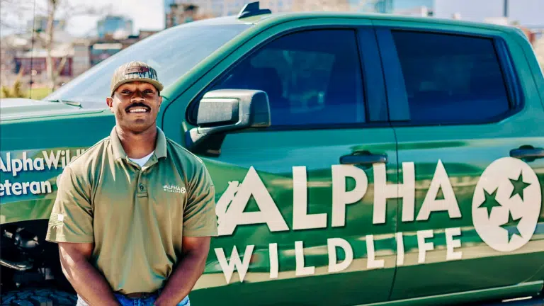 alpha wildlife technician by truck in memphis
