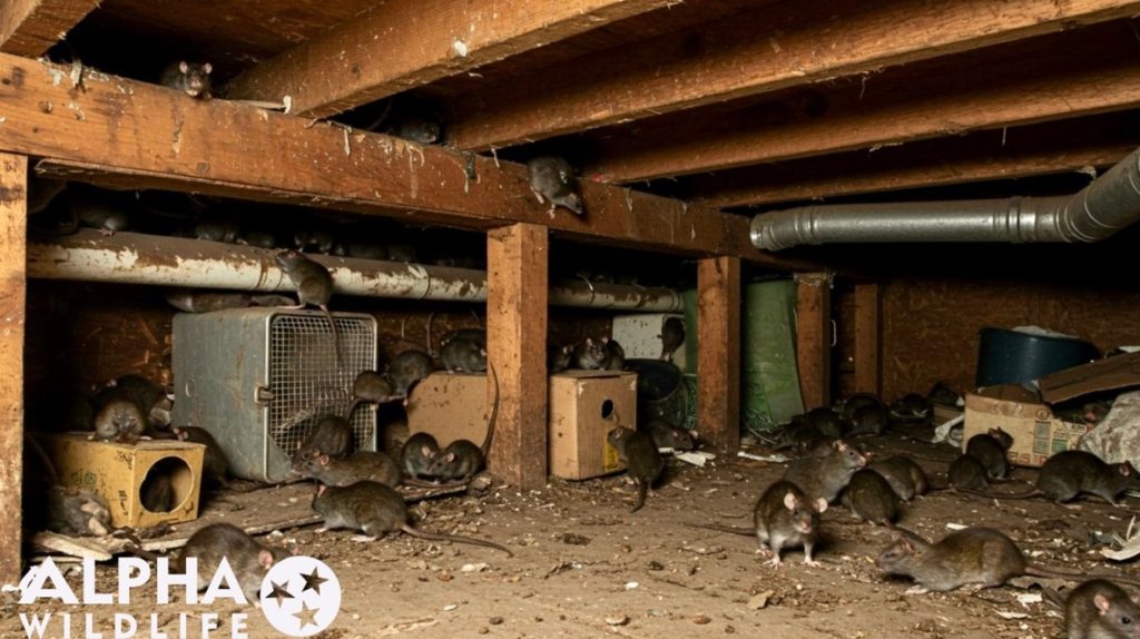 rats in the basement of a home