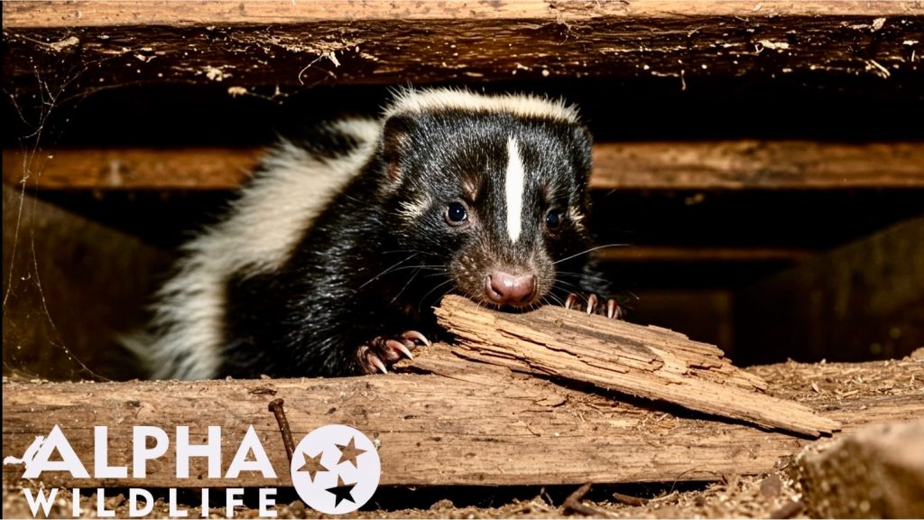 skunk eating your deck