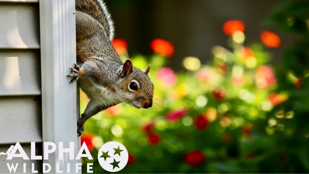 squirrel on a home in knoxville