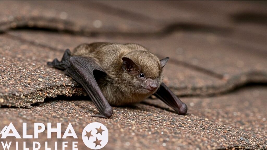 bat on roof