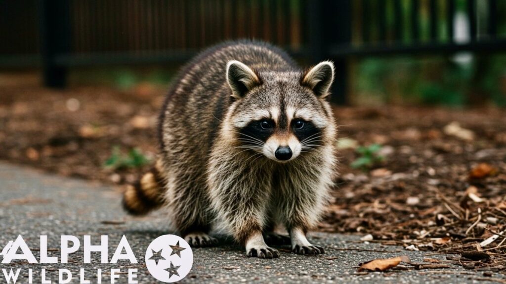 raccoon walking