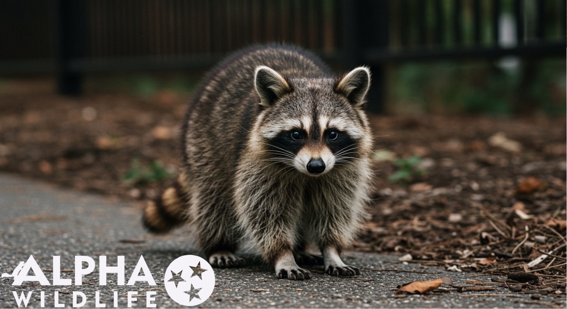 Raccoon in driveway