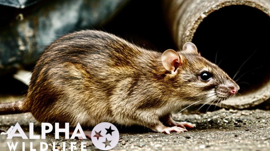 Rat behind a building