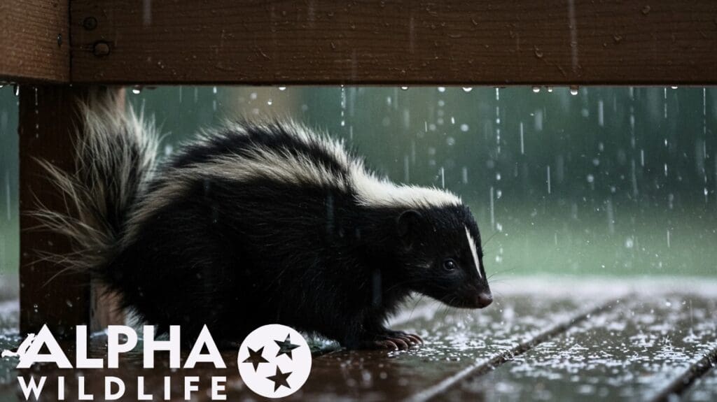 skunk under deck