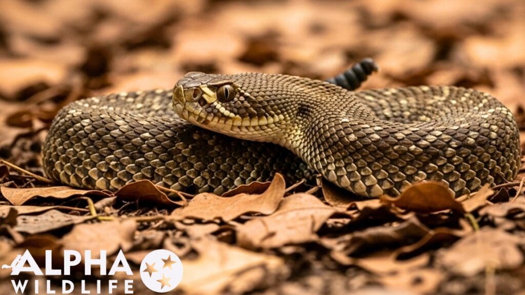 snake in leaves