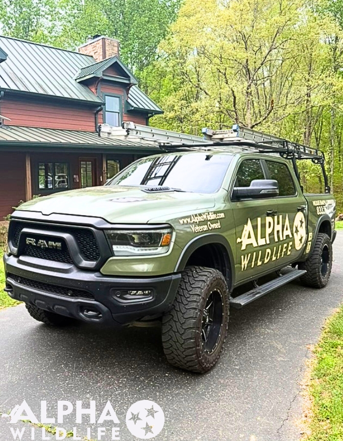 Alpha Wildlife truck in driveway