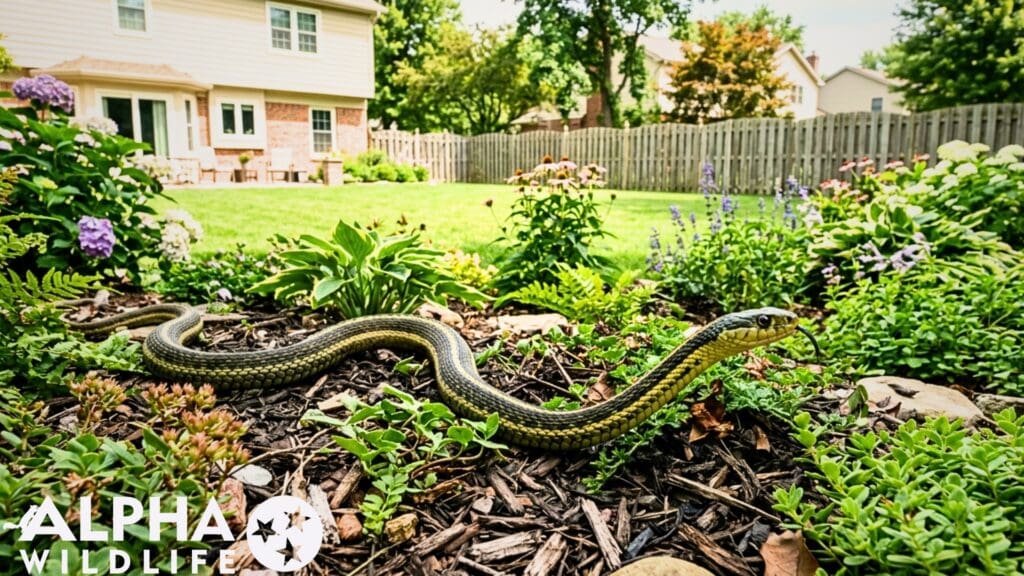 snake in garden